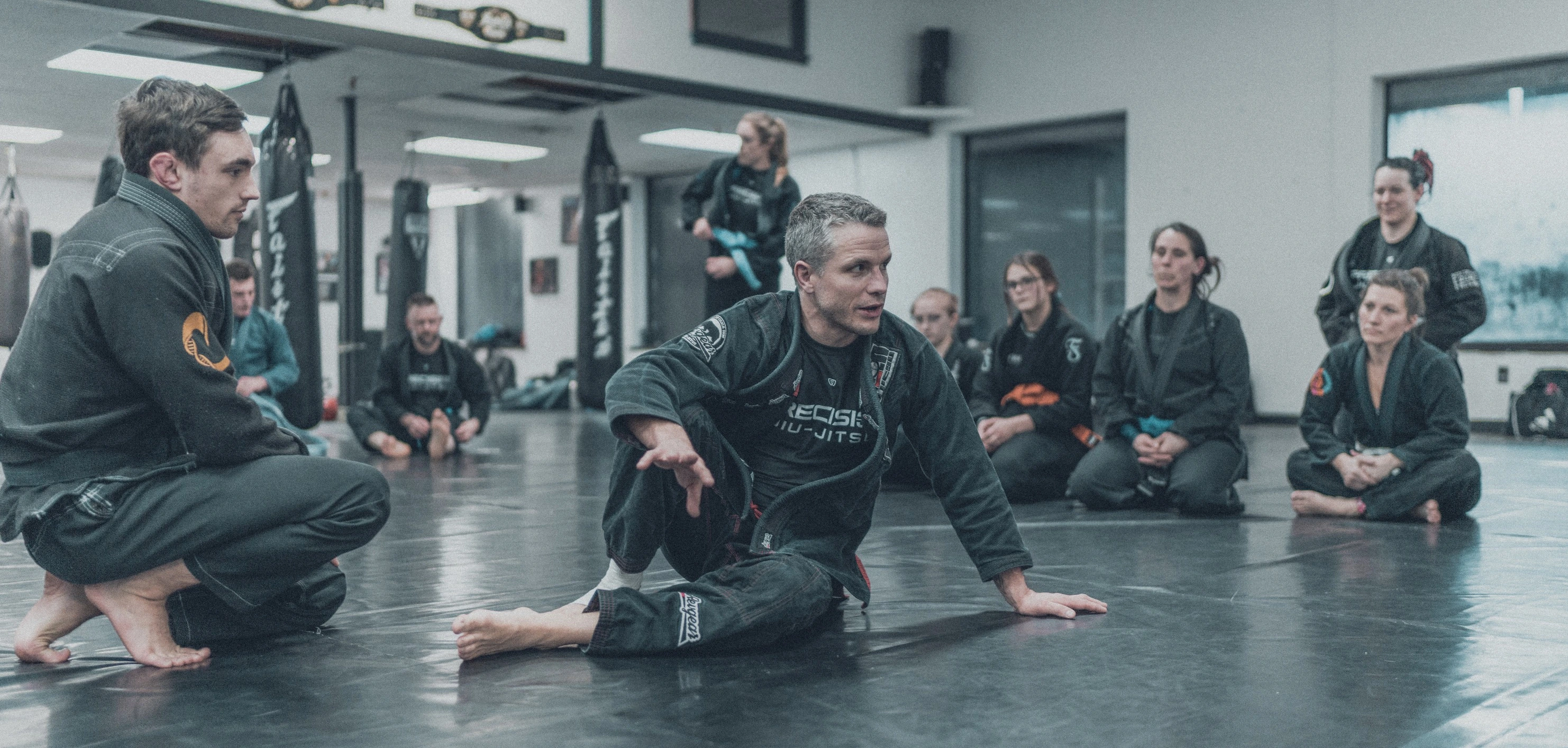 Adult Brazilian Jiu-Jitsu Gi class at The Barracks